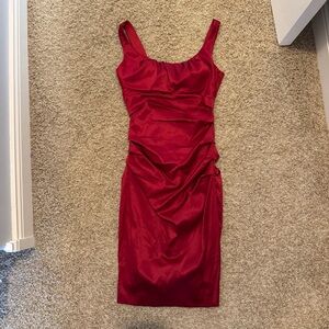 Elegant Red Sleeveless Dress